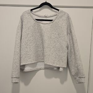 Livi Active Gray Quilted Sweatshirt